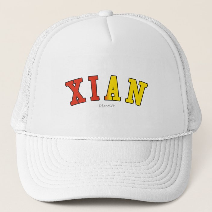 Xian in China National Flag Colors Trucker Hat