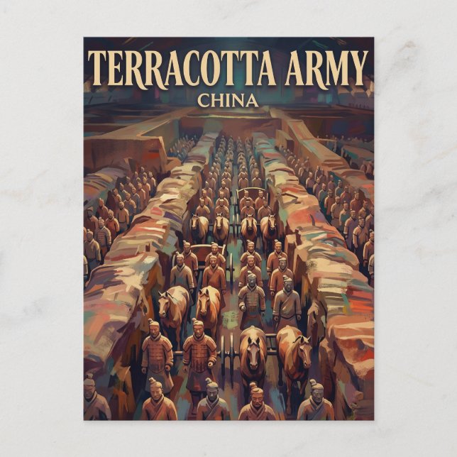 Xi'an Terracotta Army China Postcard (Front)