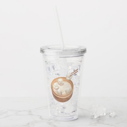 Xiao Long Bao Cute Illustration Acrylic Tumbler