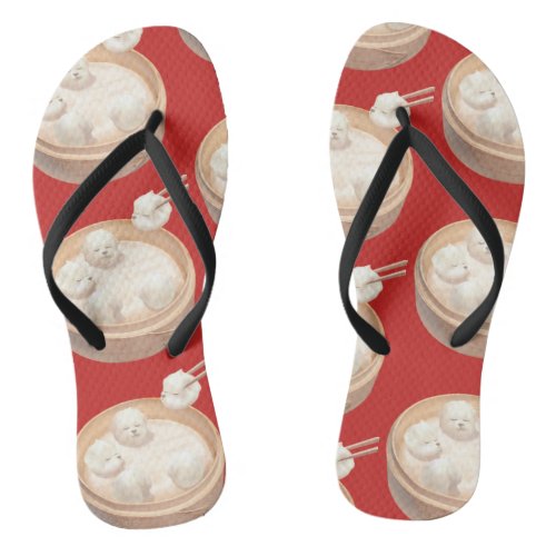 Xiao Long Bao Cute Illustration Flip Flops