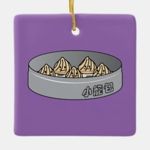 Xiaolongbao Chinese Soup Dumpling Dim Sum Bun Ceramic Ornament