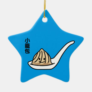 Xiaolongbao Chinese Soup Dumpling Dim Sum Bun Ceramic Ornament