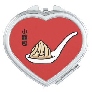 Xiaolongbao Chinese Soup Dumpling Dim Sum Bun Makeup Mirror