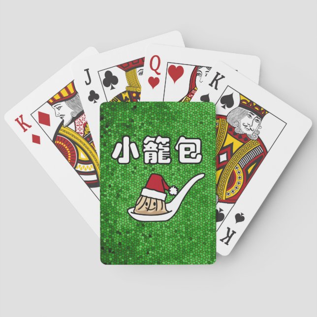 Xiaolongbao Chinese Soup Dumpling Dim Sum Santa Ha Poker Cards (Back)