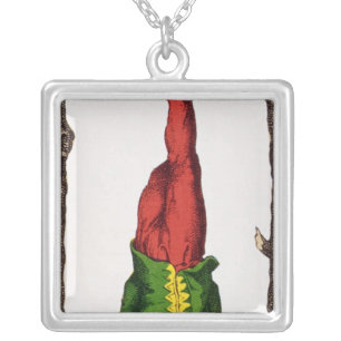 XII The Hanged Man, tarot card Silver Plated Necklace