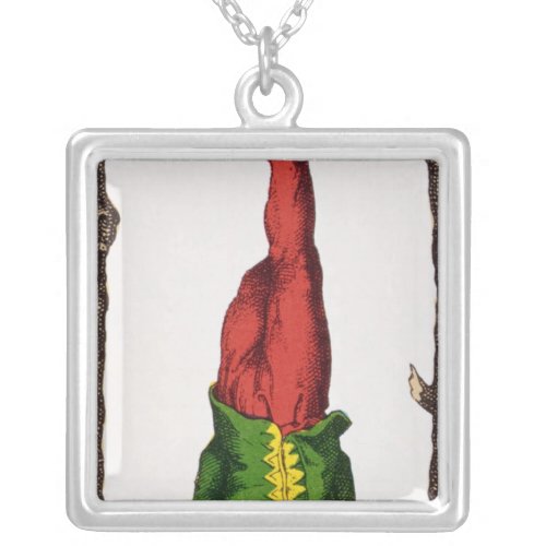 XII The Hanged Man tarot card Silver Plated Necklace