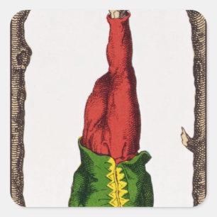 XII The Hanged Man, tarot card Square Sticker