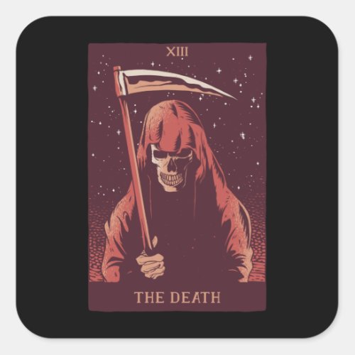 XIII The Death _ Tarot Card Gift Square Sticker