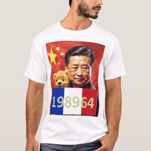 XIJINPING WINNIE POOH CHINA CCP 198964 FRANCE FLAG T_Shirt