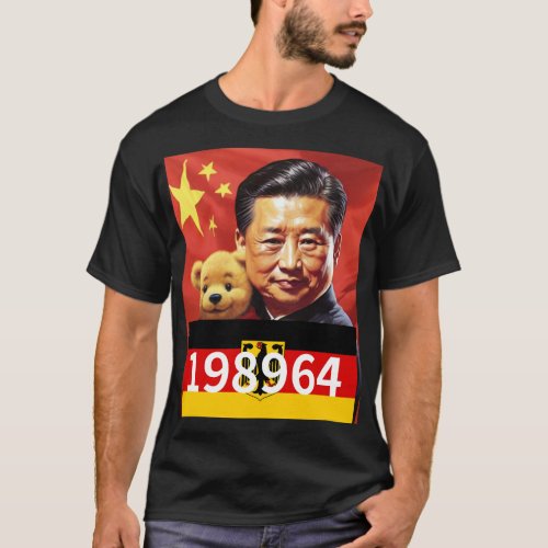 XIJINPING WINNIE POOH CHINA CCP 198964 GERMAN FLAG T_Shirt
