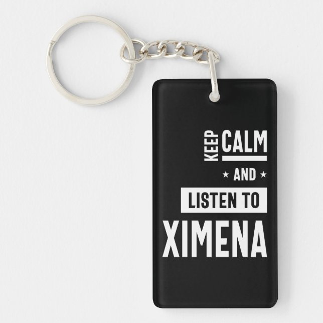 Ximena Personalized Name Birthday Gift Keychain (Front)