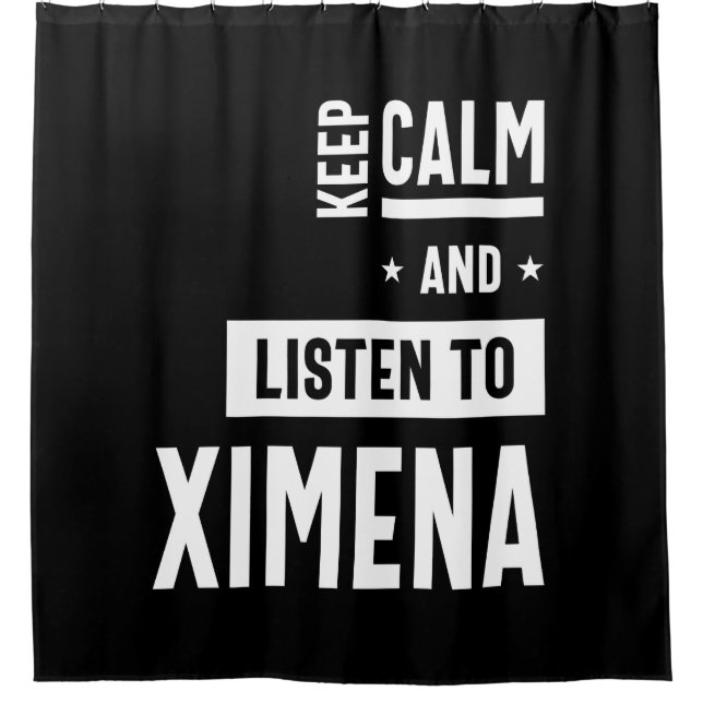 Ximena Personalized Name Birthday Gift Shower Curtain (Front)