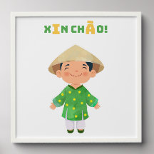 XIN CHÀO! Vietnam Poster – Wall Decor