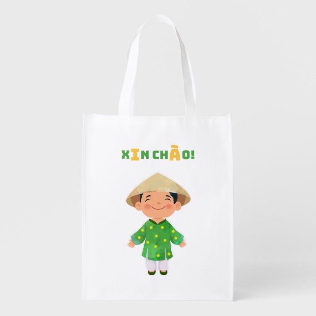 XIN CHÀO! Vietnam Reusable Grocery Bag (Front)