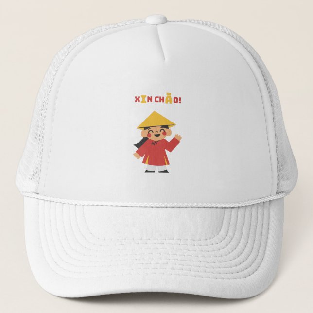“‘Xin Chào!’ Vietnamese Hat – Culture Gift” (Front)