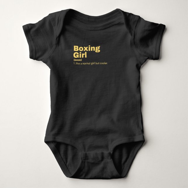 xing  Girl - Boxing  Baby Bodysuit (Front)
