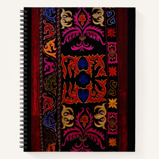 Xinjiang Embroidery Geometric Notebook (Front)