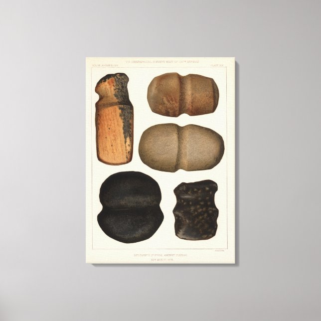 XIX Stone implements, New Mexico Canvas Print (Front)