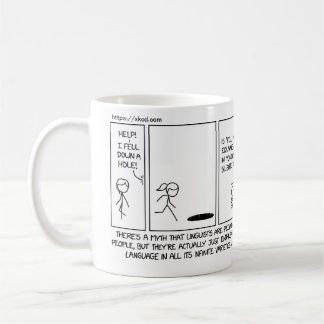 xkcd linguist humor - Georgetown OLE Coffee Mug