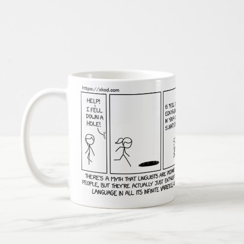 xkcd linguist humor _ Georgetown OLE Coffee Mug