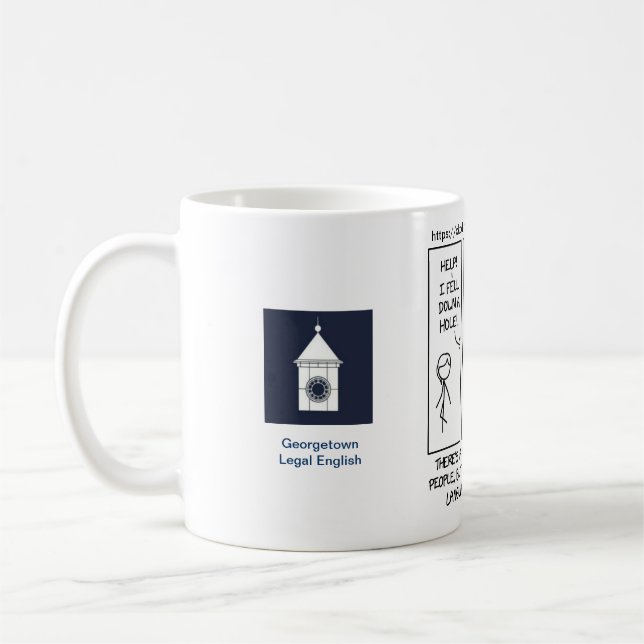 xkcd linguist humor - Georgetown OLE Coffee Mug (Left)