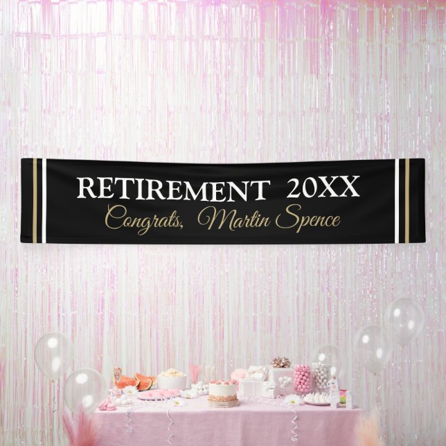 XL 12' Retirement Custom Banner (Party)