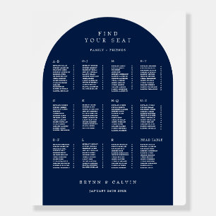 XL Arch Seating Chart Wedding Reception Table Sign