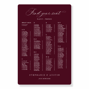 XL Arch Seating Chart Wedding Reception Table Sign