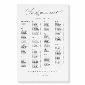 XL Arch Seating Chart Wedding Reception Table Sign