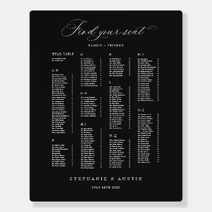 XL Arch Seating Chart Wedding Reception Table Sign