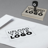 XL Business Logo Custom 4x5 Rubber Wooden Stamp