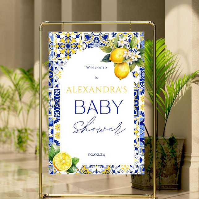 XL Ciao Baby Lemon Baby Shower Welcome Sign (XL Ciao Baby Lemon Baby Shower Welcome Sign)