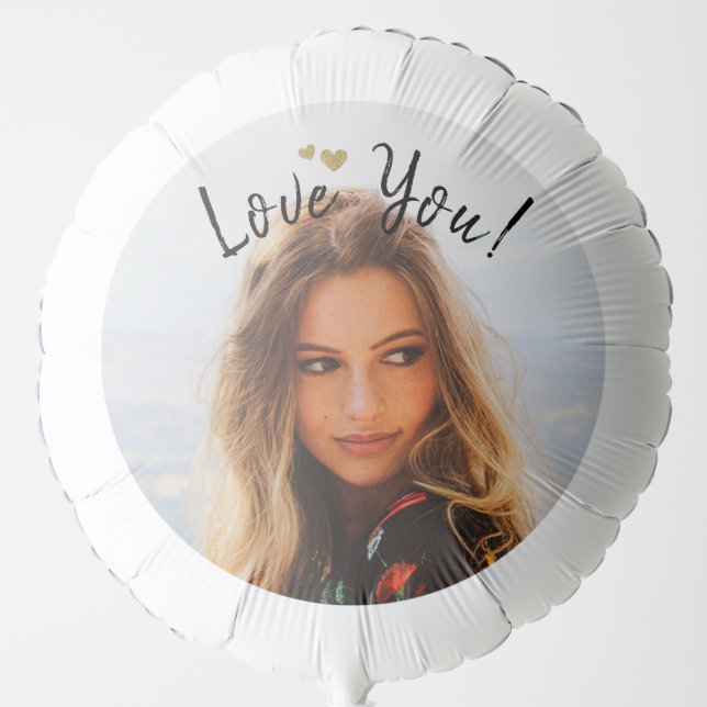 XL Custom Photo and Name LOVE Balloon (Front)