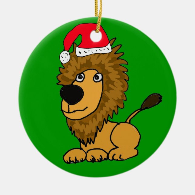 XL- Cute Lion Christmas Ornament (Front)