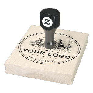 XL Large Business Logo Custom Rubber Stamp