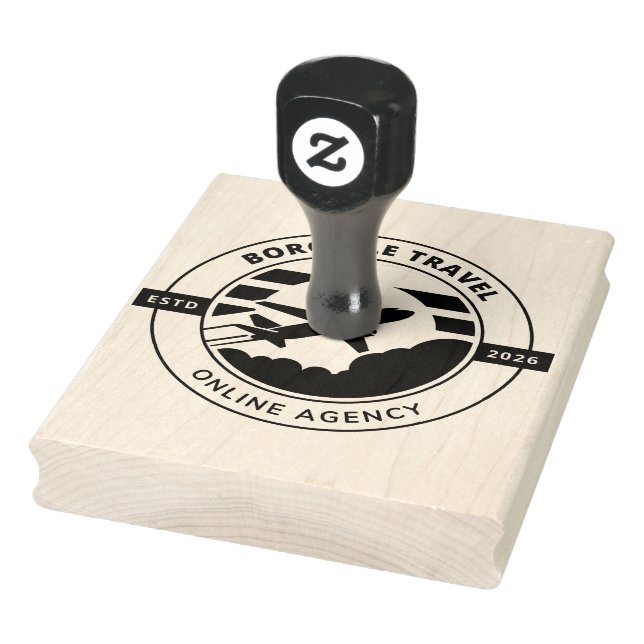 XL Large Business Logo Custom Rubber Stamp (Stamp)