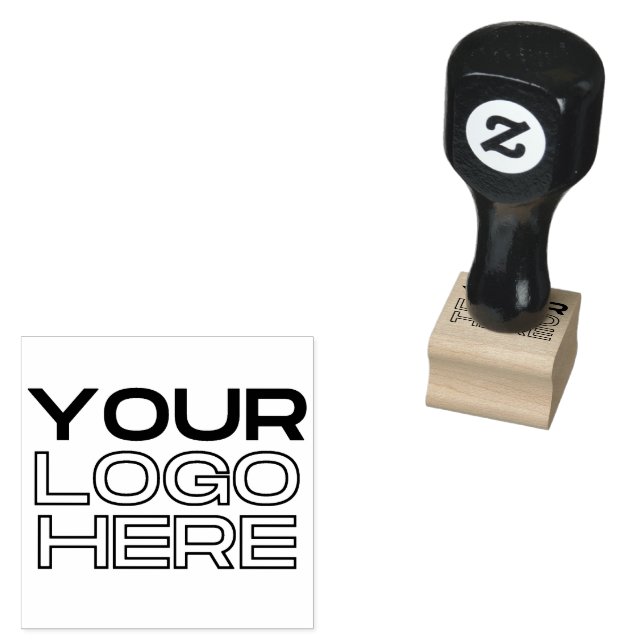XL Large Business Logo Custom Rubber Stamp (Stamped)