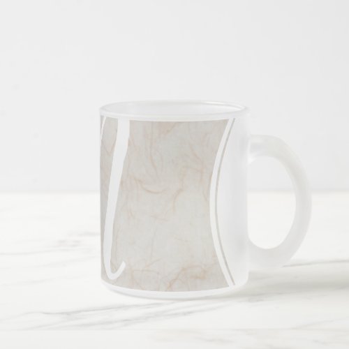 XL Monogram Silk Paper texture image Glass Mug