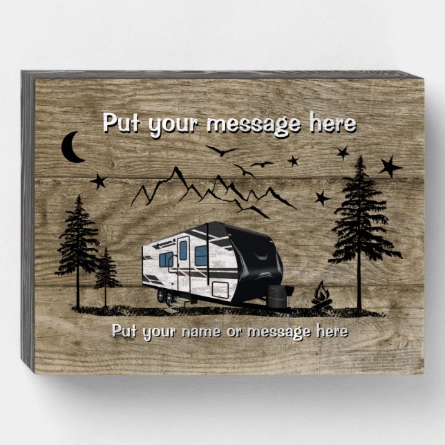 XLS22MLE Grand Design Imagine Rustic Wood Wooden Box Sign (Front Horizontal)