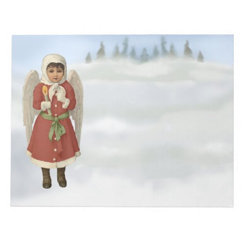 Xmas Angel with Christmas candle Notepad