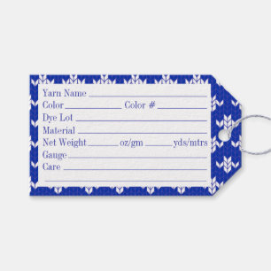 XMAS ARGYLE KNIT 3.5"x2" Yarn Tags