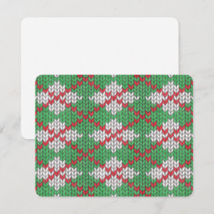 XMAS ARGYLE KNIT 4.25x5.5 Flat Card / Horizontal