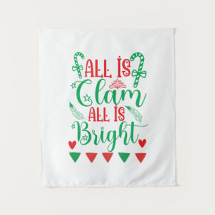 Xmas Art All Is Bright Tapestry