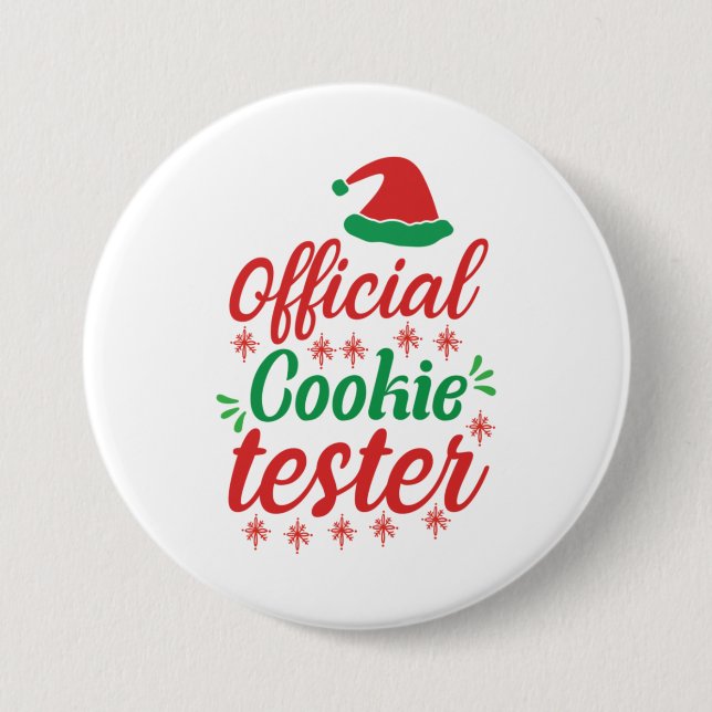 Xmas Art Official Cookie Tester Button (Front)