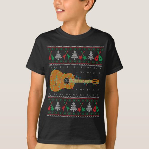 Xmas Basenji Dog Christmas Lights Santa Reindeer D T_Shirt