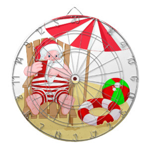 xmas beach santa claus dartboard