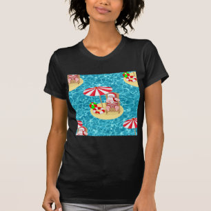xmas beach santa claus T-Shirt