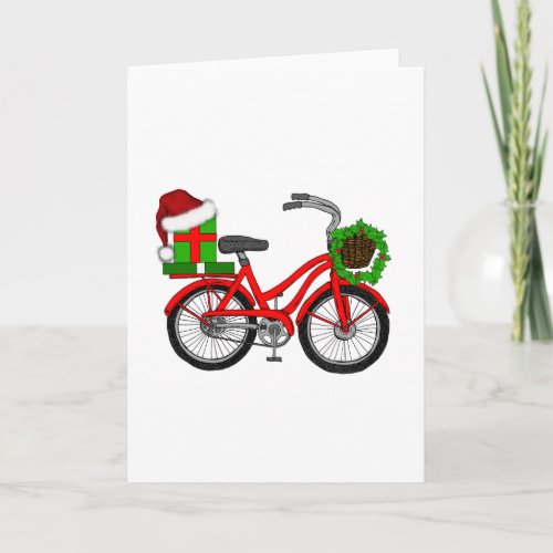 xmas bike holiday card