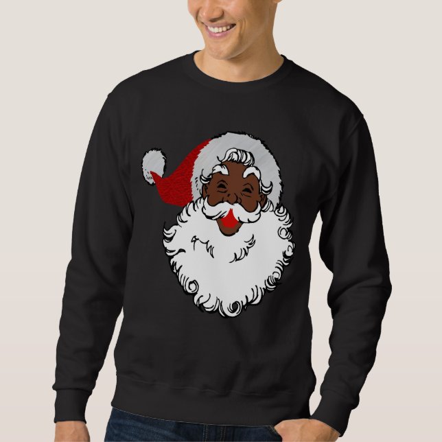 xmas black santa claus sweatshirt (Front)