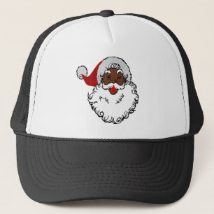 xmas black santa claus trucker hat